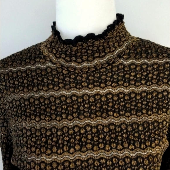 DONNA ladies sparkly black/bronze top, XL - Picture 2 of 11